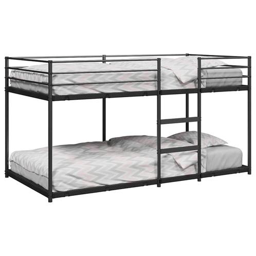 vidaXL Stapelbed zonder matras 107x203 cm staal zwart, Huis en Inrichting, Slaapkamer | Bedden, Nieuw, Verzenden