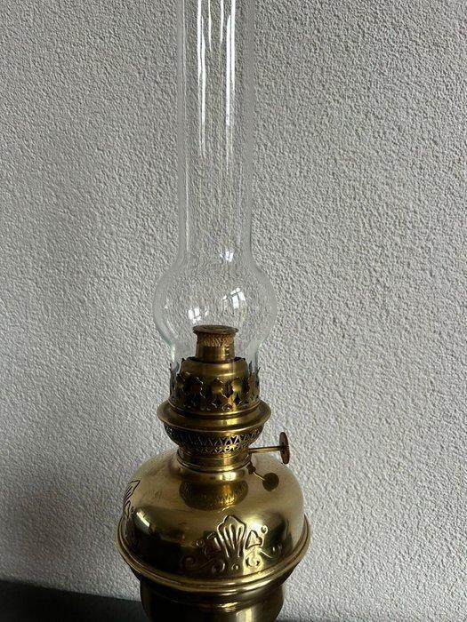 Olielamp - Messing, Glas, Antiquités & Art, Curiosités & Brocante