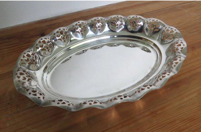 Christofle - Broodmand - Ovaal dienblad met gegraveerde rand, Antiek en Kunst, Antiek | Meubels | Tafels
