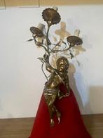 sculptuur, Angelo con applichi veneziano - 55 cm - Hout,, Antiek en Kunst