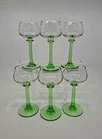 Drinkservies (6) - Uraniumglas, Antiek en Kunst