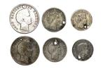 Griekenland. King Otto. A lot of 6x old Greek Silver coins,, Timbres & Monnaies