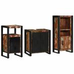 vidaXL Badkamermeubel Set 3 pcs Multikleur Massief, Verzenden, Nieuw