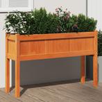 vidaXL Plantenbak met poten 110x31x70 cm grenenhout wasbruin, Tuin en Terras, Bloempotten, Verzenden, Nieuw