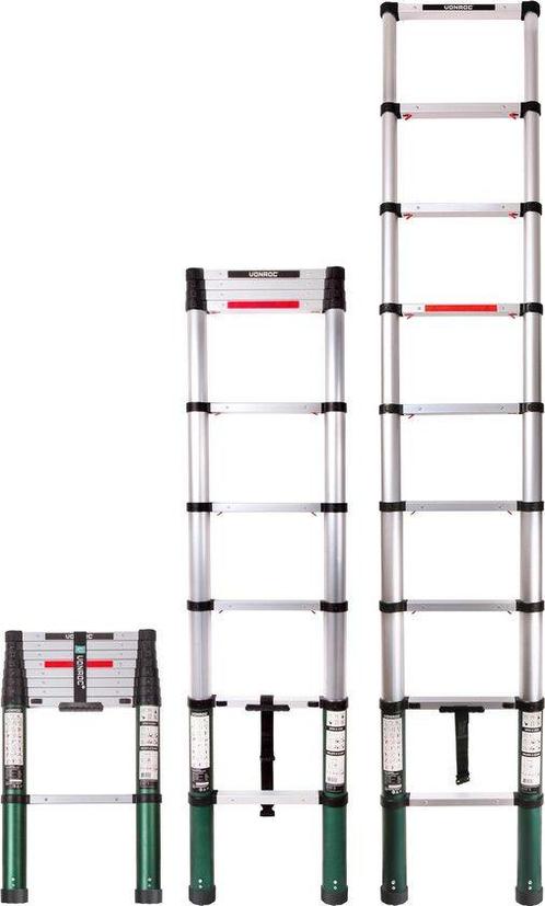 VONROC Professionele Telescopische ladder – 2.6m – met, Doe-het-zelf en Bouw, Gereedschap | Overige machines, Ophalen of Verzenden