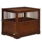Hondenkennel - Overdekt en vergrendelbaar - Bruin, Dieren en Toebehoren, Honden-accessoires, Ophalen of Verzenden, Nieuw