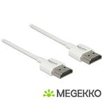 Delock 85137 2m HDMI HDMI Wit HDMI kabel, Computers en Software, Verzenden, Nieuw