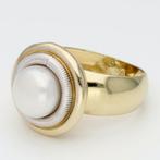 Ring - 14 karaat Geel goud, Witgoud - Parel, Handtassen en Accessoires, Nieuw