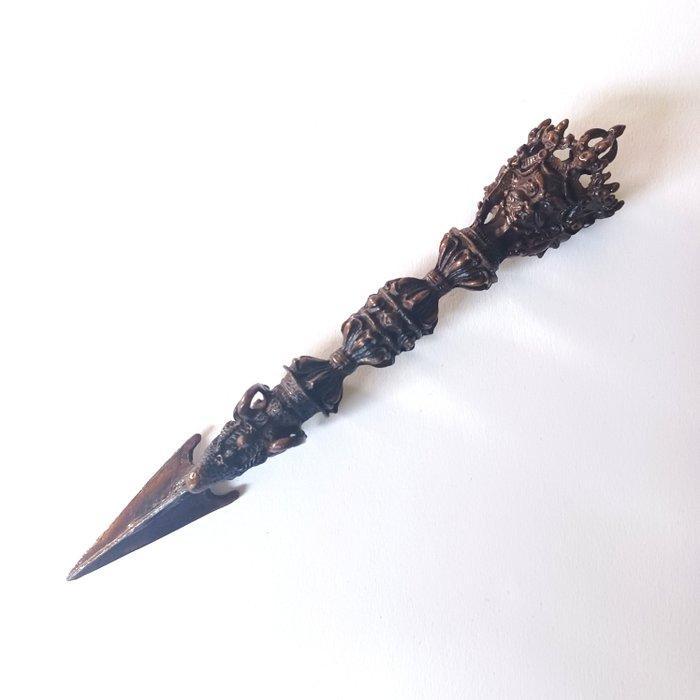 Driezijdige Phurba - Boeddhisme - Brons - Tibet - Eind 20e, Antiek en Kunst, Antiek | Overige Antiek