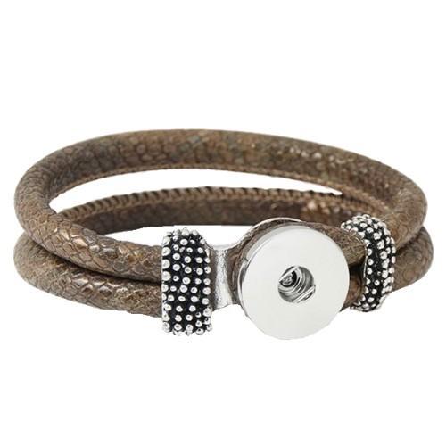 Fako Bijoux® - Armband - Click Buttons - Slang - Beige/Goud, Handtassen en Accessoires, Armbanden, Verzenden