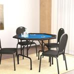 vidaXL Table de poker pliable 8 joueurs Bleu 108x108x75, Verzenden