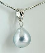 Zonder minimumprijs - Hanger - 18 karaat Witgoud Parel -