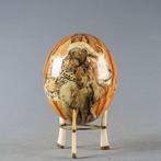 Struisvogelei op voet Ei - Struthio camelus - 20 cm - 12.5, Nieuw