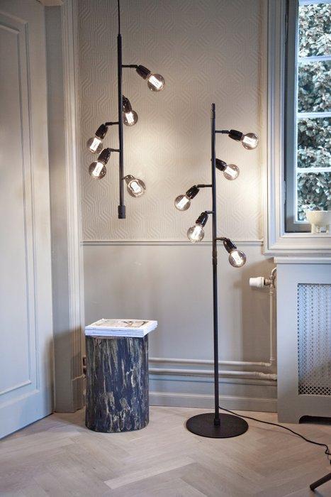 Plafondlamp - Compass 5 Arme Pendel - Zwart - Metaal, Antiek en Kunst, Antiek | Verlichting