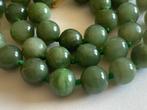 18 karaat (750) goud - groene jade - Halsketting