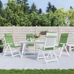 vidaXL Stoelkussens 4 st hoge rug bladpatroon oxford stof, Verzenden