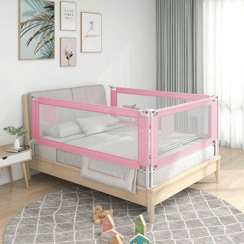vidaXL Bedhekje peuter 150x25 cm stof roze, Kinderen en Baby's, Traphekjes, Nieuw, Verzenden