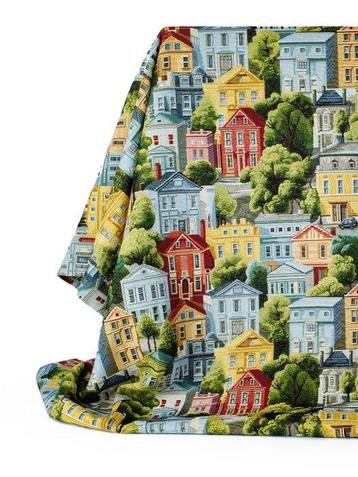 Stedelijke regenboog: Exclusieve Gobelin Jacquard uit de beschikbaar voor biedingen