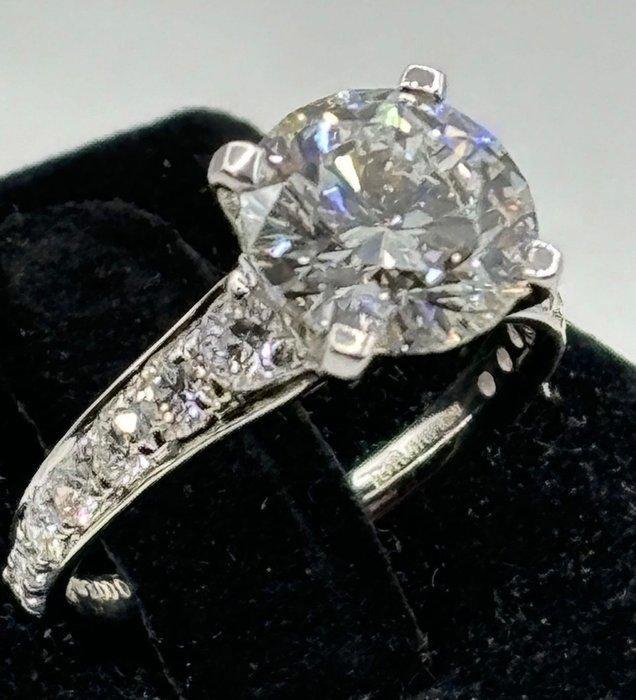 Zonder minimumprijs - Verlovingsring - 14 karaat Witgoud -, Bijoux, Sacs & Beauté, Bijoux anciens