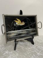 Dienblad - Hout, Metaal - Antiek Houten Dienblad, Antiek en Kunst