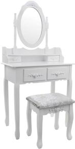 Make-up tafel 75cm | Wit | Laatste Stuks!, Ophalen of Verzenden, Met wielen, Nieuw, Bureau