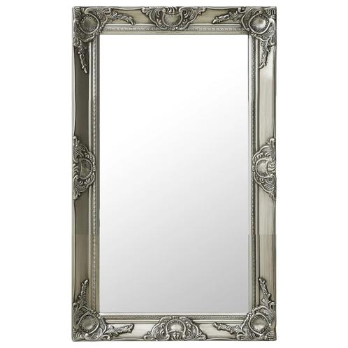 vidaXL Wandspiegel barok stijl 50x80 cm zilverkleurig, Huis en Inrichting, Woonaccessoires | Spiegels, Nieuw, Verzenden