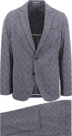 Suitable Kostuum Flex Ruiten Blauw maat Maat 48/50 (M) Heren, Kleding | Heren, Kostuums en vesten, Nieuw, Suitable, Verzenden