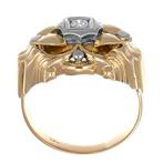 Ring - 18 karaat Geel goud, Witgoud - 0.09ct. tw. Diamant, Nieuw