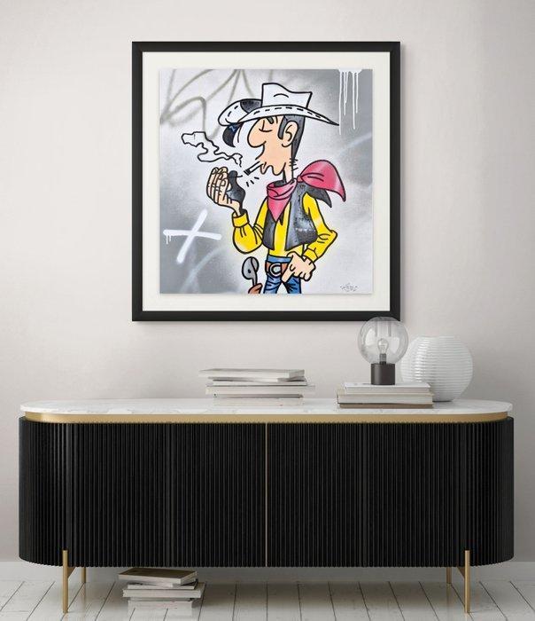 Hipo (1988) - Lucky Luke - Keep calm (Original artwork), Antiek en Kunst, Kunst | Schilderijen | Modern