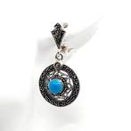 Zilver, 925 Sterling Zilver Turkoois & Marcasiet -