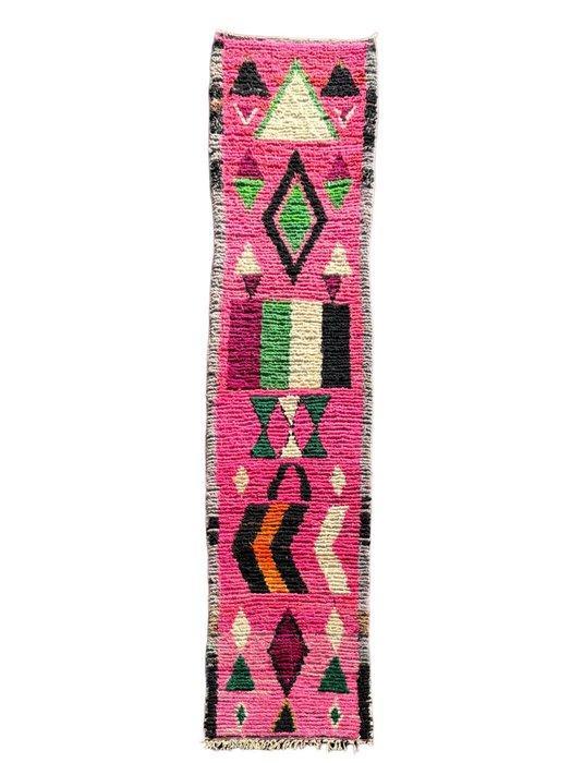 Handgeknoopte roze Marokkaanse lopersaal - verfijnde, Huis en Inrichting, Stoffering | Tapijten en Vloerkleden