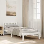 vidaXL Bedframe extra lang zonder matras grenenhout wit, Huis en Inrichting, Slaapkamer | Bedden, Verzenden, Nieuw