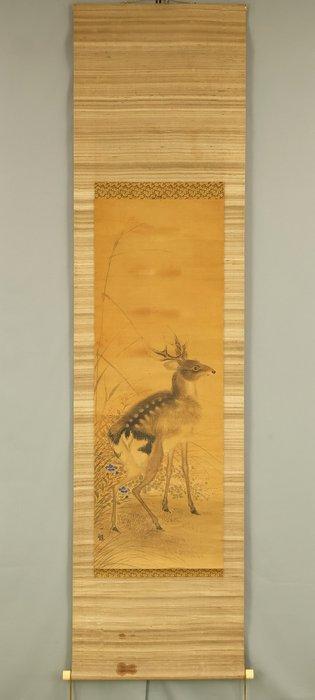 Deer and Silver Grass, Gentian, Bush Clovers with Box - with, Antiek en Kunst, Antiek | Overige Antiek