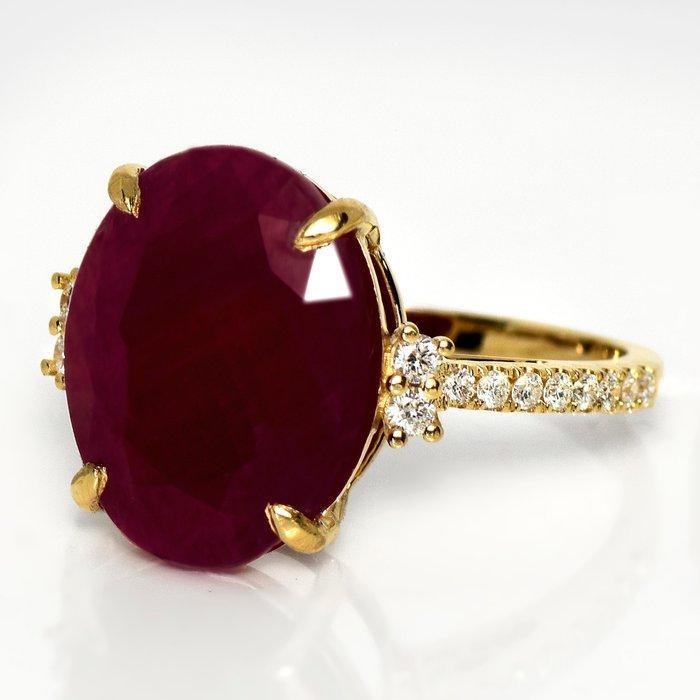 Sans prix de réserve - Bague - 14 carats HRD 5,13 ct non, Handtassen en Accessoires, Ringen