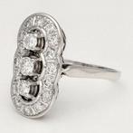 Ring - 14 karaat Witgoud Diamant (Natuurlijk) - Diamant, Handtassen en Accessoires, Ringen, Nieuw