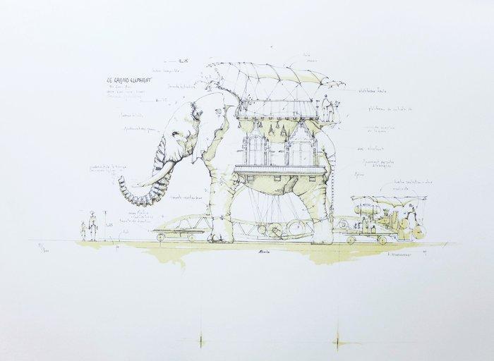 Francois Delaroziere (1963) - Léléphant, Antiek en Kunst, Antiek | Overige Antiek