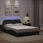 vidaXL Bedframe met LED-verlichting kunstleer zwart 140x200, Huis en Inrichting, Slaapkamer | Bedden, Verzenden, Nieuw