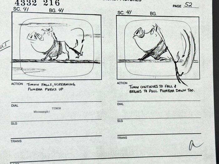 Walt Disney - Productie-storyboardpagina, ondertekend door, Verzamelen, Disney