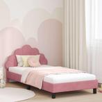 vidaXL Kinderen bedframe met hoofdboard Roze 90 x 190 cm, Verzenden