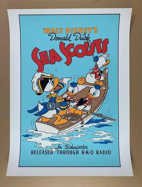 Walt Disney (After) - Walt Disney s Donald Duck Sea Scouts,, Antiek en Kunst, Kunst | Tekeningen en Fotografie