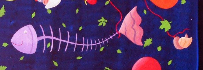 Beppe Francesconi - Il gatto e la volpe., Antiek en Kunst, Kunst | Schilderijen | Modern