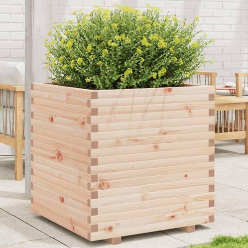 vidaXL Plantenbak 70x70x72,5 cm massief grenenhout, Tuin en Terras, Bloempotten, Nieuw, Verzenden