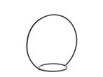 Frame metalen ring met +/- 30 cm zwart hanging circle with, Nieuw