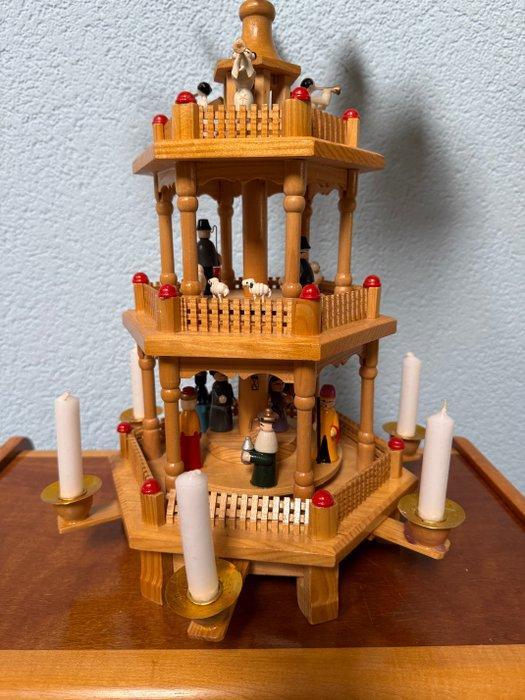 Kerststal - Hout - Kerstpiramide, Diversen, Kerst