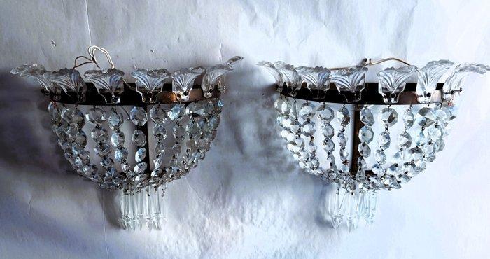 Wandlamp (2) - Verguld messing, Antiquités & Art, Curiosités & Brocante