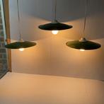 Three enameled Hanging Lamps for Industrial and Vintage, Antiek en Kunst