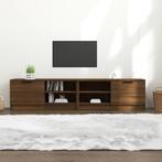 vidaXL Tv-meubelen 2 st 80x35x36,5 cm bewerkt hout bruin, Nieuw, Verzenden