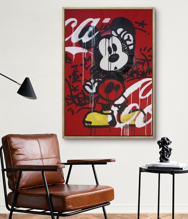 Omhie (1986) - Get Drunk - (Mickey Mouse & Coca Cola / XL /, Antiek en Kunst, Kunst | Schilderijen | Modern