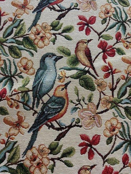 Tissu Tapisserie Gobelin Design Exclusif Oiseaux sur Branche, Antiek en Kunst, Antiek | Tapijten, Tafelkleden en Textiel