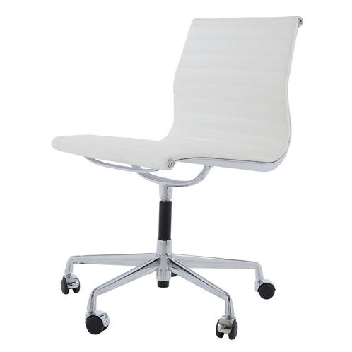Vergaderstoel EA105 Leder wit, Huis en Inrichting, Bureaus, Nieuw, Verzenden